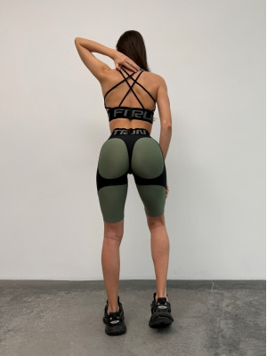 Велосипедки FITRUN  Cycling Super Nuts Push-Up "Olive"