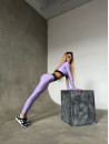 Leggings FITRUN Leggings Super Nuts Push-Up "Total Shine Lilac”