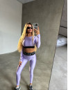 Leggings FITRUN Leggings Super Nuts Push-Up "Total Shine Lilac”