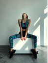 Leggings FITRUN Leggings Super Nuts "Leo Blue"