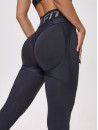 Leggings FITRUN Leggings Super Nuts Push-Up "Total Black Relief"