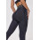 Leggings FITRUN Leggings Super Nuts Push-Up "Total Black Relief"