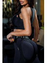 Легінси FITRUN Leggings Super Nuts Push-Up "Total Black Relief"