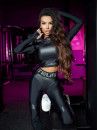 Леггинсы FITRUN Leggings Super Nuts Push-Up "Black Blaze"