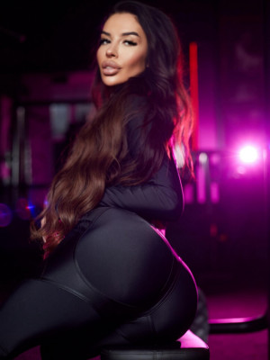 Leggings FITRUN Leggings Super Nuts Push-Up "Black Blaze"