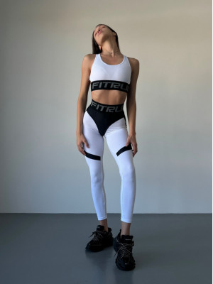 Легінси FITRUN Leggings Super Nuts Push-Up "White Relief"