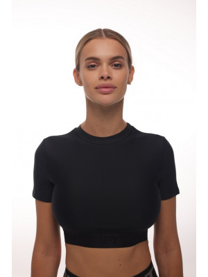 Shortened Rashguard FITRUN Mini Rash T-shirt "Black"