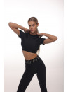 Shortened Rashguard FITRUN Mini Rash T-shirt "Black"