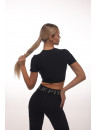 Shortened Rashguard FITRUN Mini Rash T-shirt "Black"