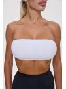 Sports Top FITRUN Bandeau Top "Total White"