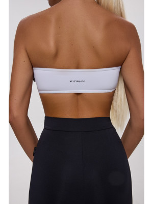 Sports Top FITRUN Bandeau Top "Total White"